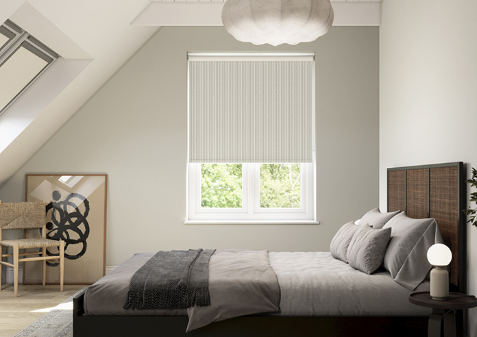 Emily Bond Oscar Stripe, Pebble - Roller Blind - Image 3